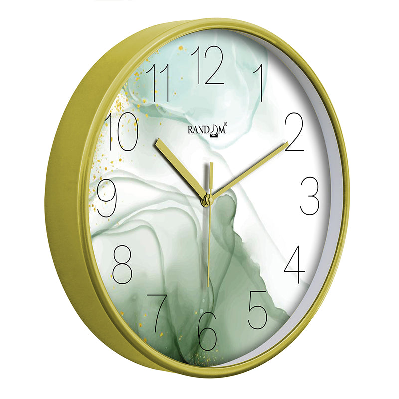 Sage Swirls Plastic Wall Clock media 6