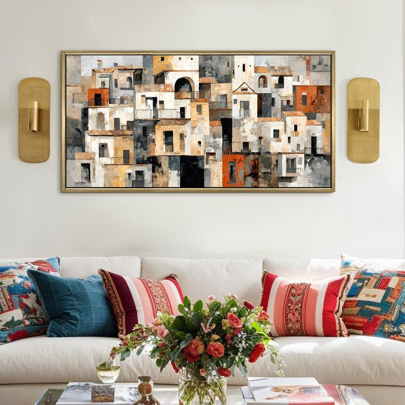 Urbanity Canvas Wall Painting With Frame