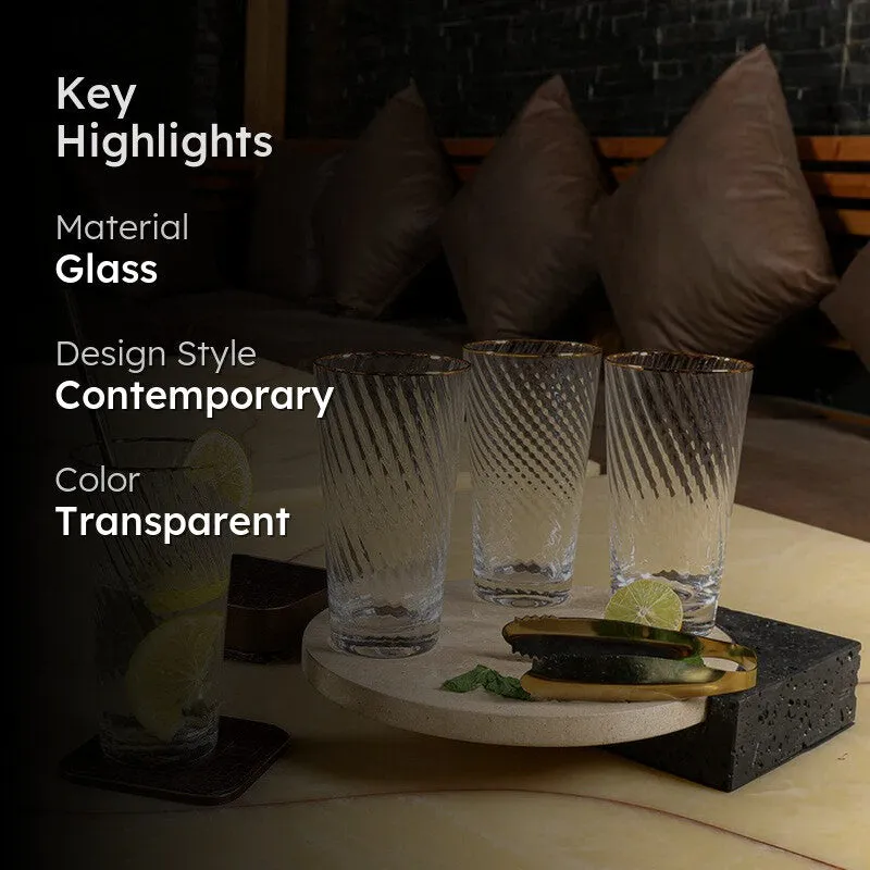 Clear Glow Drinking Glasses (300 mL Each) - Set of Four media 2