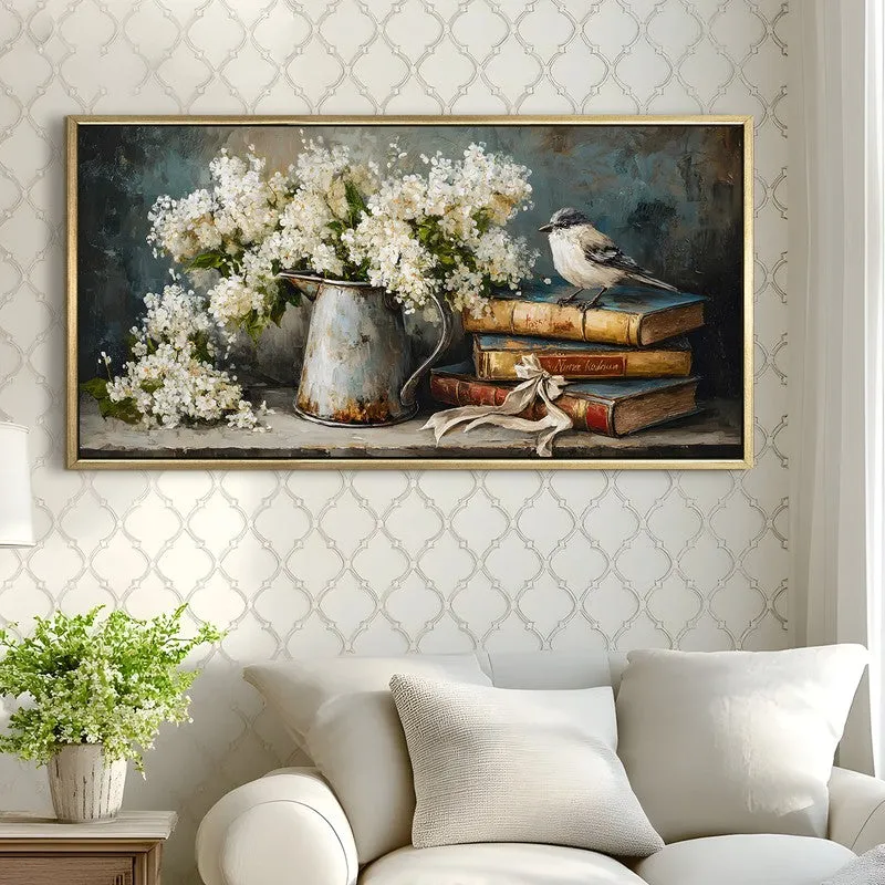 Silent Sparrow Canvas Wall Painting With Frame media 4
