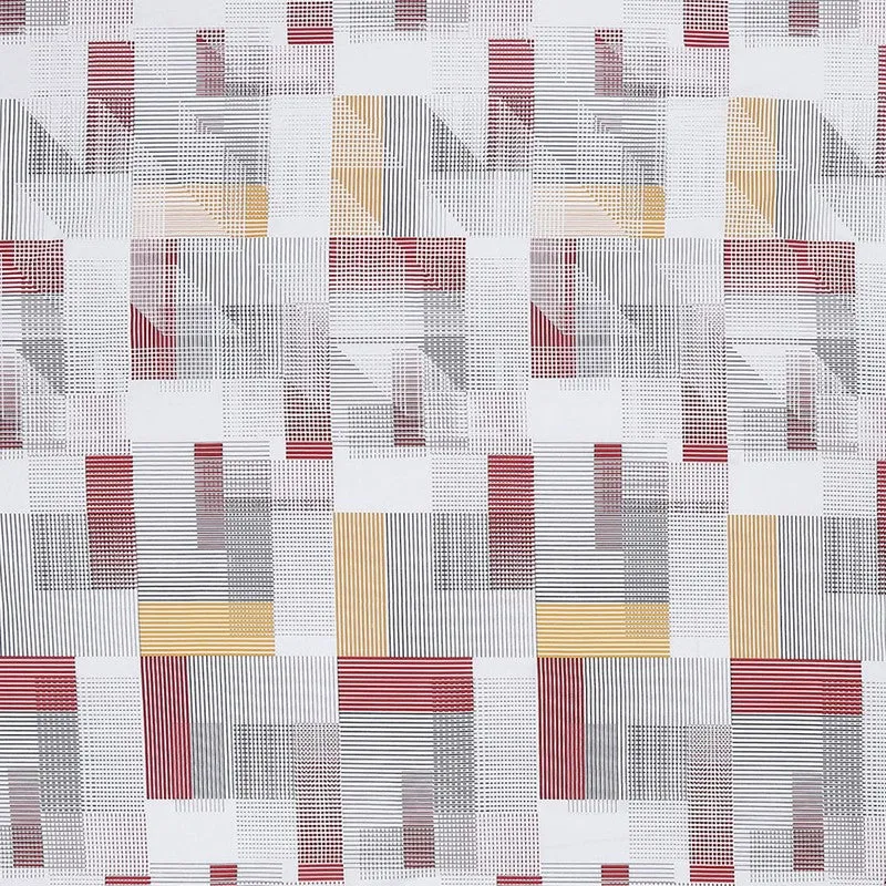 Monte Carlo Checkora Cotton Bedsheet (White,Orange) - 104 TC media 7