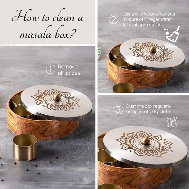 Teaky Masala Box - Floral Silver media 3