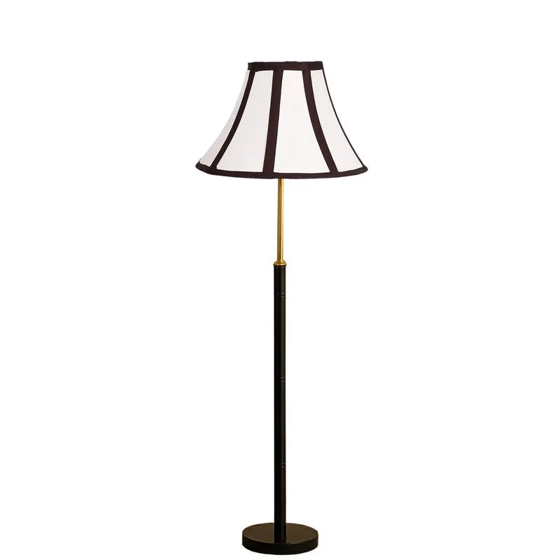 Silver Line Wooden Floor Lamp - White & Black media 5