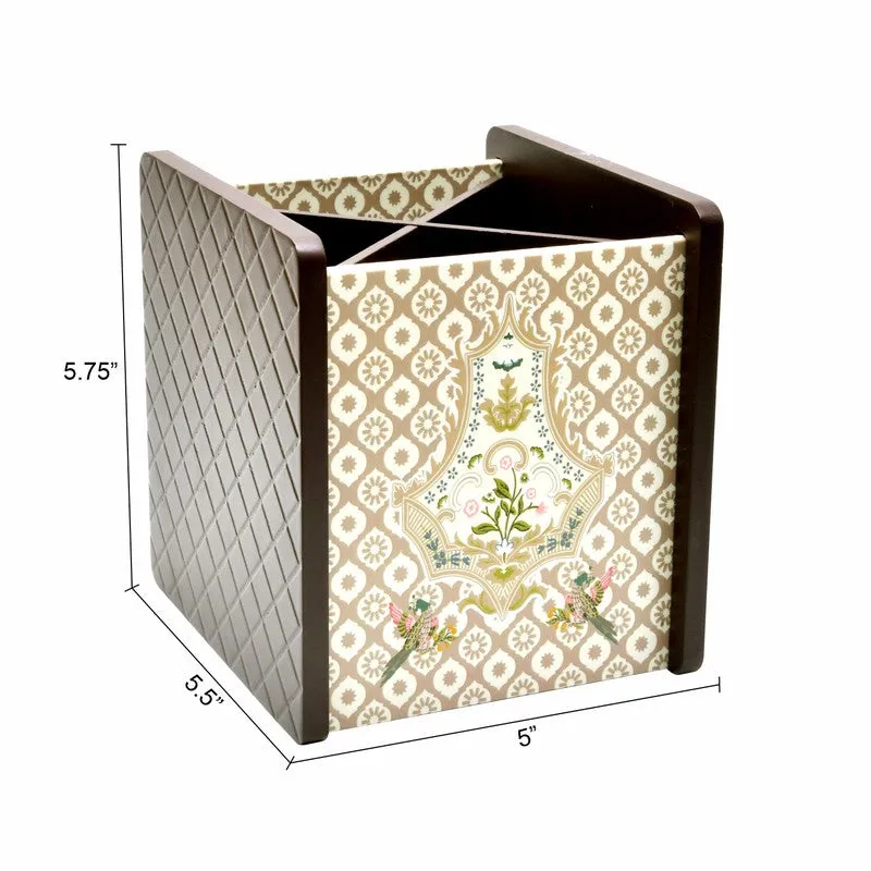 Golden Metallic Cutlery Stand media 6