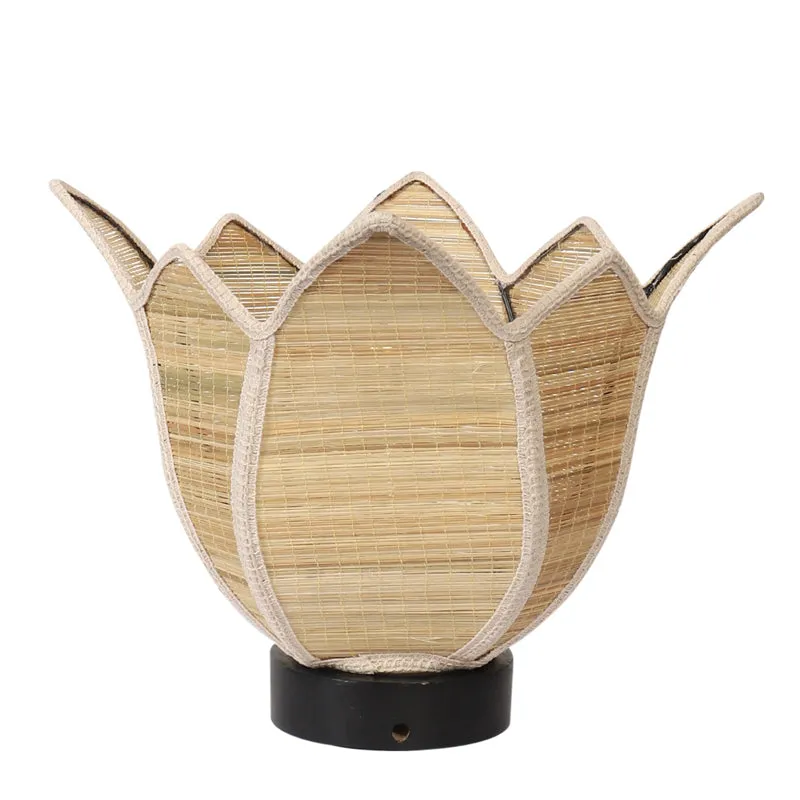 Naturae Bamboo Petal Curve Table Lamp - Beige media 6