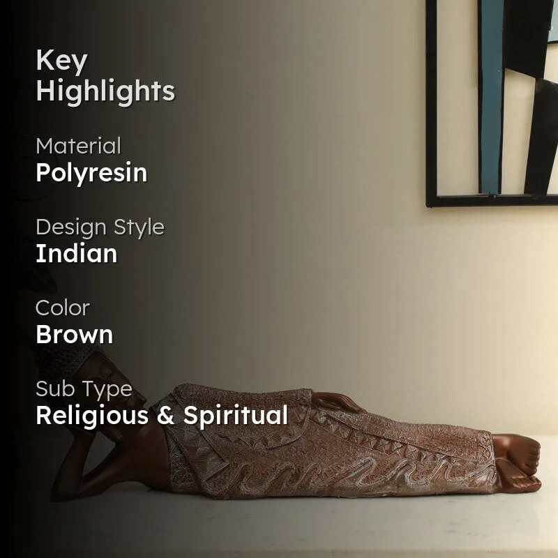 Buddha In Thought I Showpiece - Copper media 2