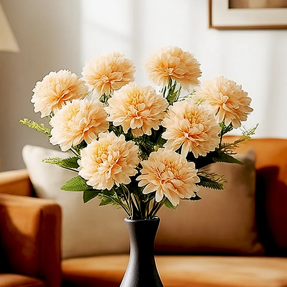 Velour Bloom Artificial Flower - Set of Two media 1