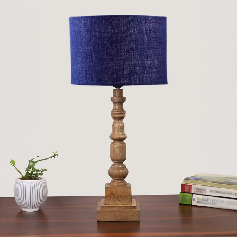 Sienna I Arbor Wooden Table Lamp - Blue,Brown media 3