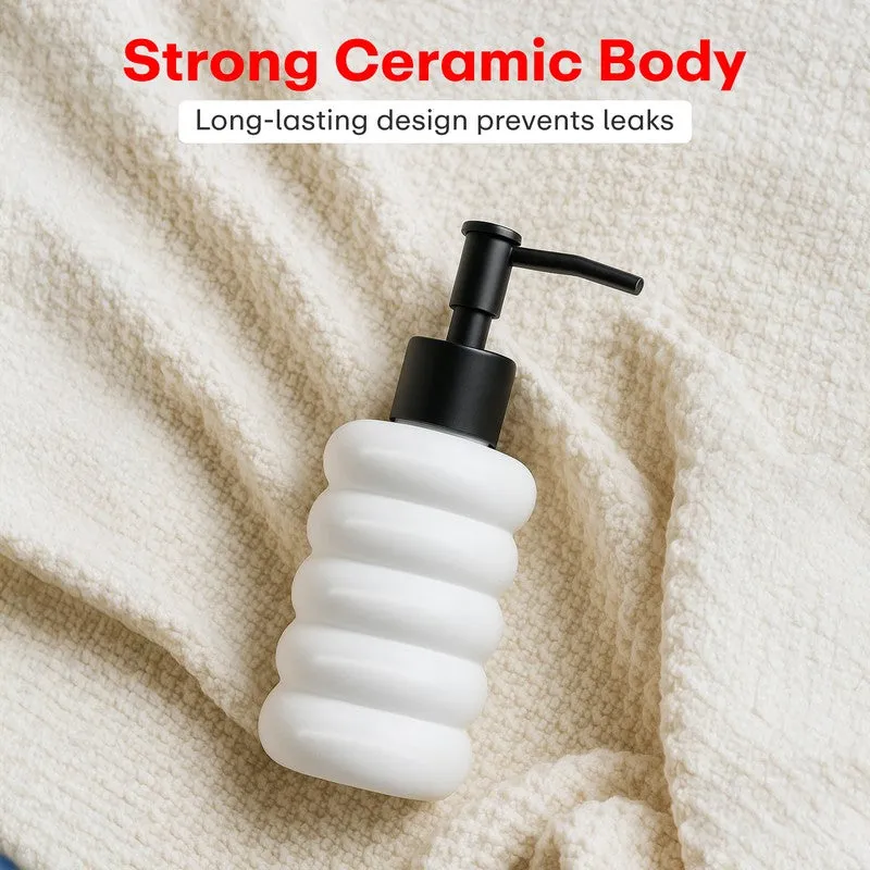 Rioware SoftStone Soap Dispenser (300 ML) - White media 4