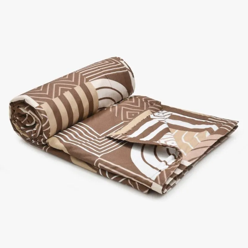 Geometric Gala Brown Cotton Dohar - 6