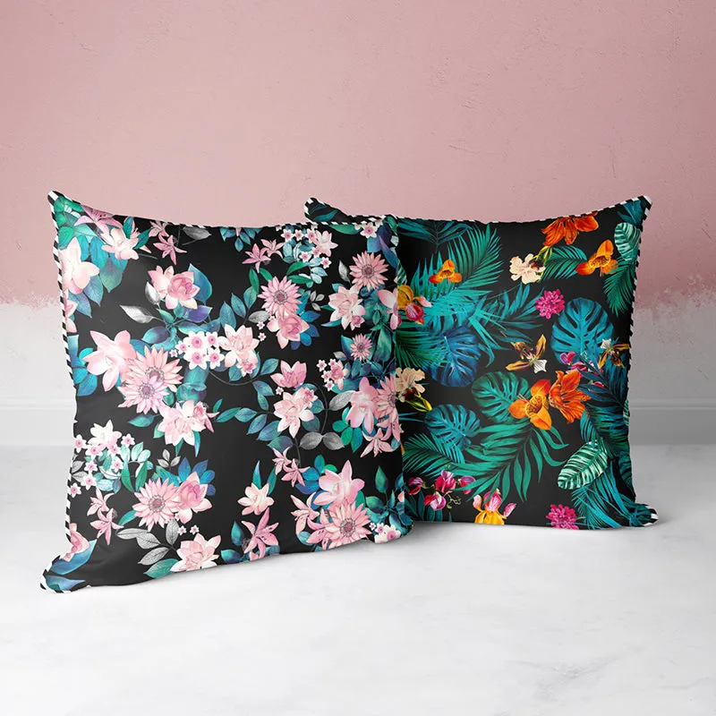 Azmina Printed Microfiber Cushion Cover - Set Of Two media 1