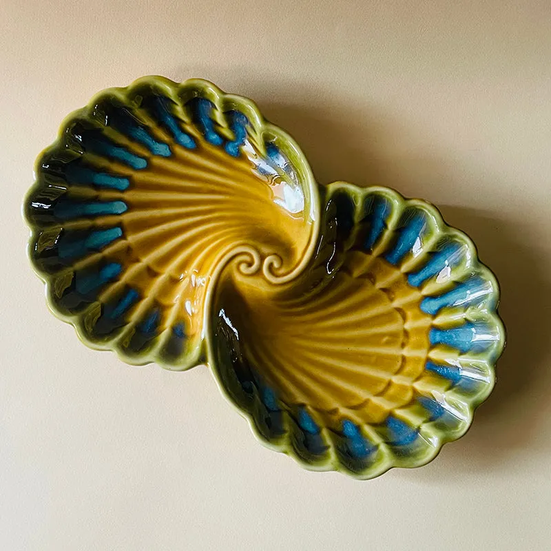 Ceil Ceramic Platter - Blue,Yellow media 5