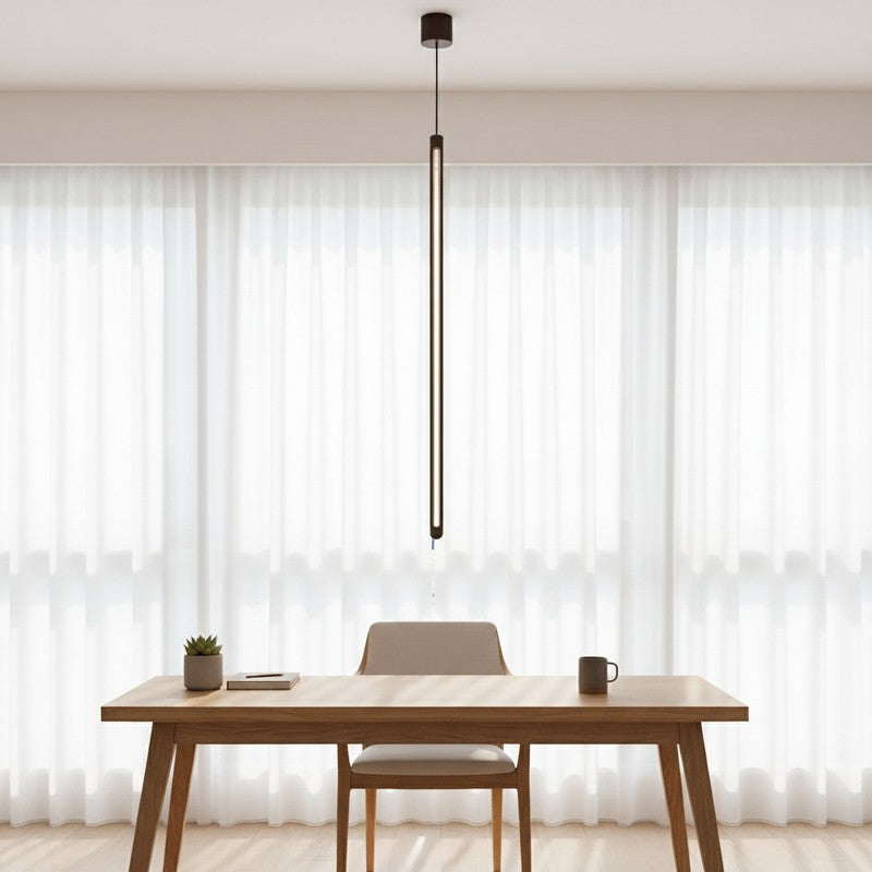 Slim Line Ambient Rose Wood LED Ceiling Lamp media 3