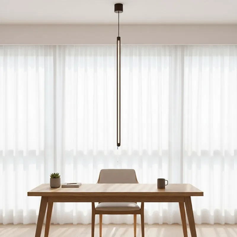 Slim Line Ambient Rose Wood LED Ceiling Lamp media 3
