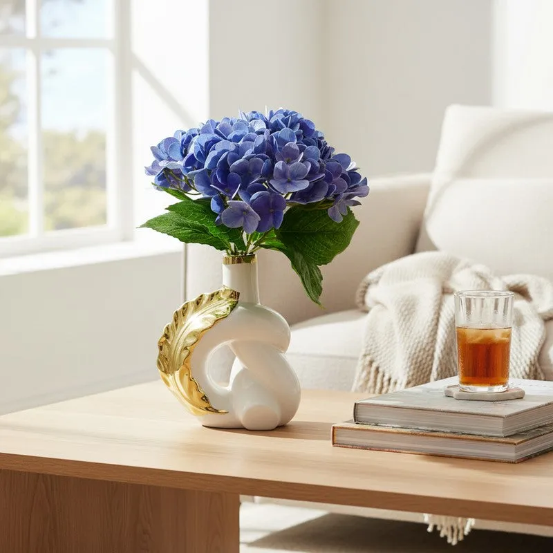 Luxury Sculptural Ceramic Vase - White media 1
