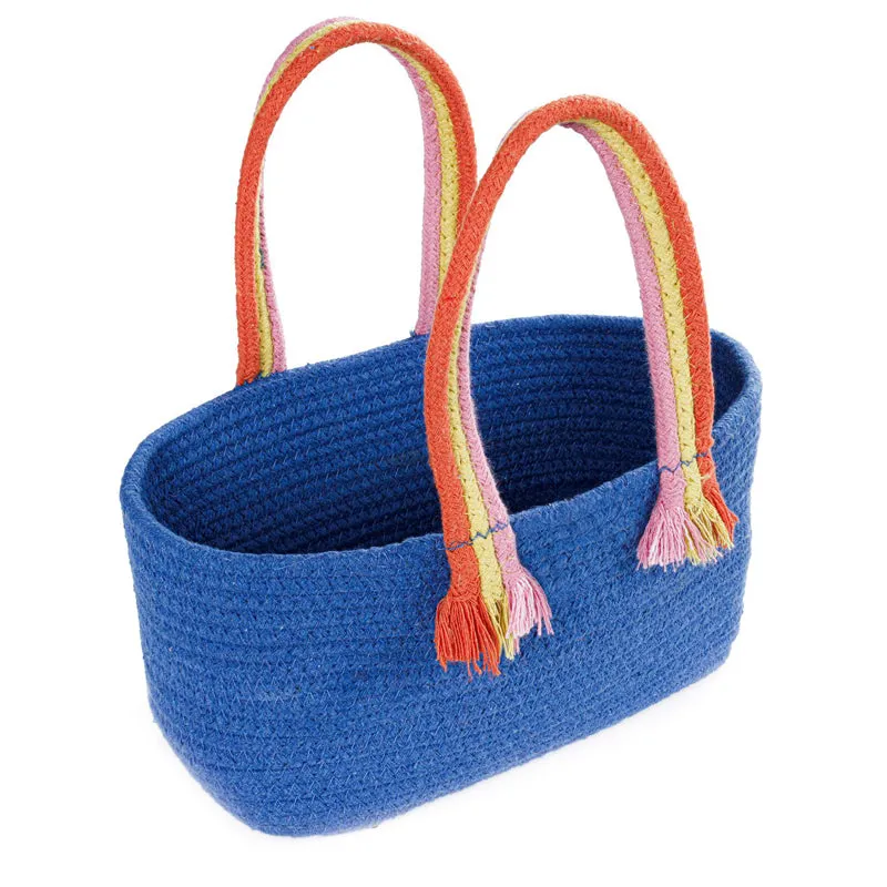 Tidy Twist Cotton Storage Basket Blue media 5