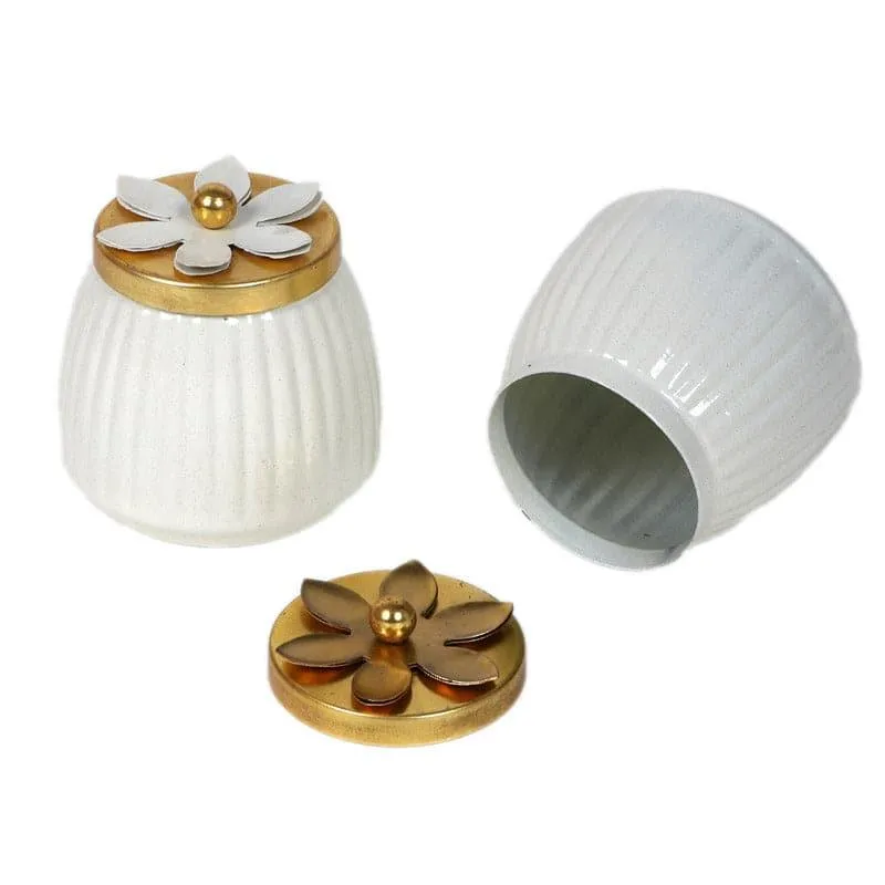 Hewei Flora Jar (White) - Set Of Two media 4
