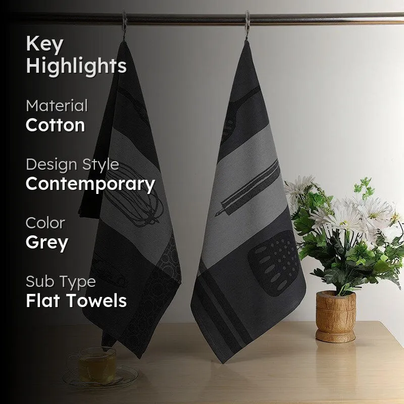 Farmhouse Linen Cotton Kitchen Towel - Set Of Two media 2
