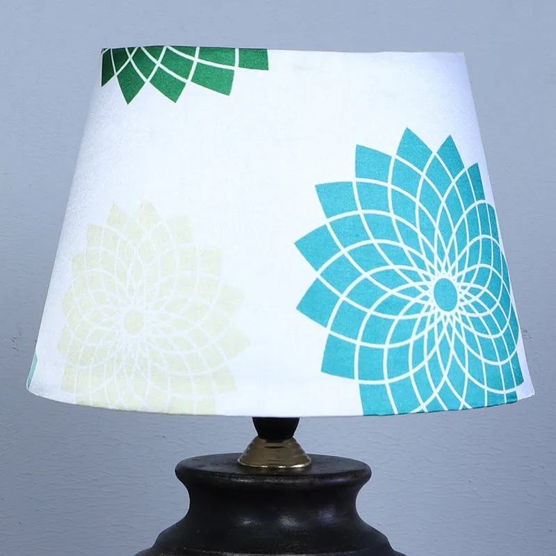 Akari Palmer Printed Mango Wood Table Lamp - Multicolor media 3