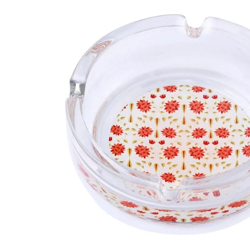 Magnate Mughal Floral Ashtray - White media 4