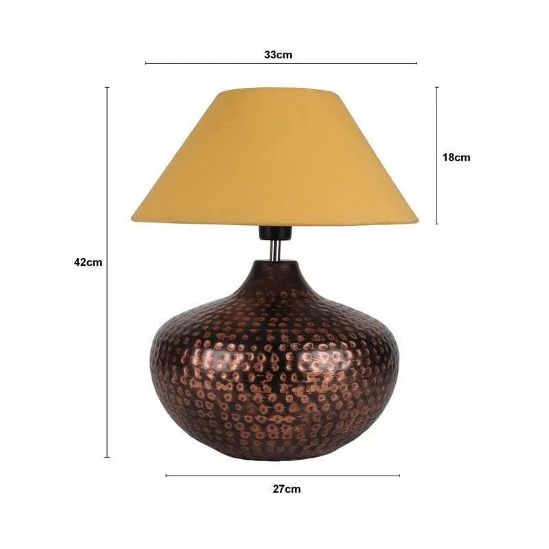 Nihita Fabric Table Lamp - Gold,Bronze media 5