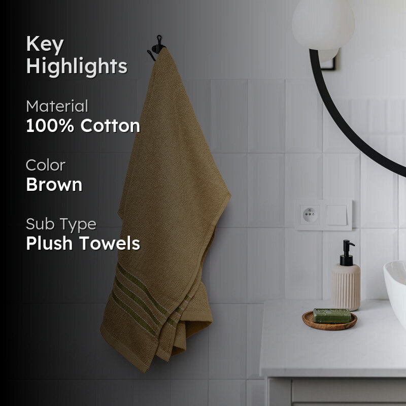 Micro Cotton LuxeDry Comfort Solid Bath Towel - Brown media 2
