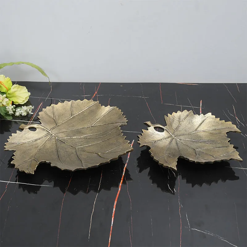 Maple Muse Accent Tray (Gold) - Set Of Two media 1