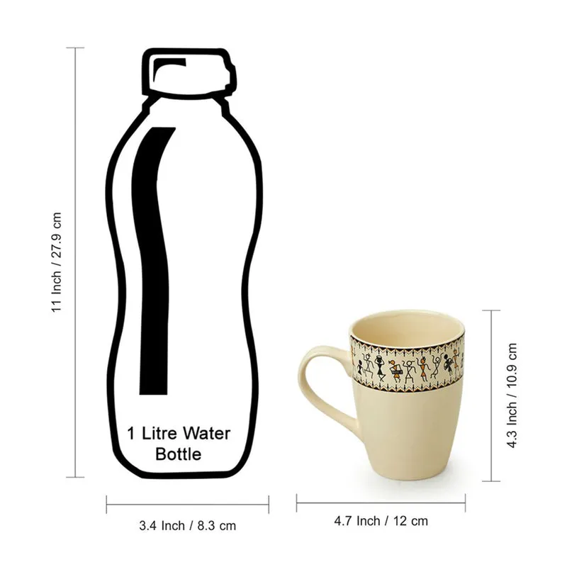 Wise Ceramic Coffee Mug (300 mL Each) - Set of Six media 7