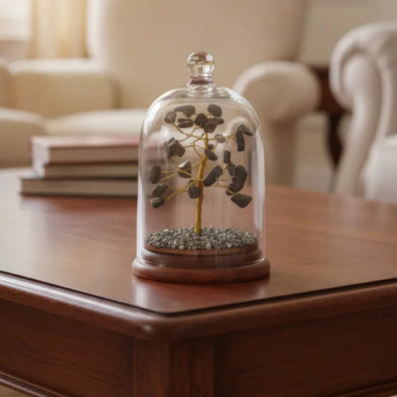Feng Shui Pyrite Crystal Dome Tree Showpiece media 3