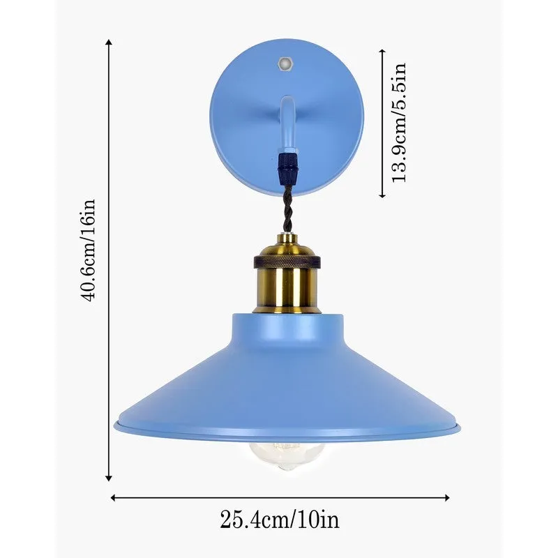 ZenithAura Metal Wall Lamp - Blue & Gold media 7