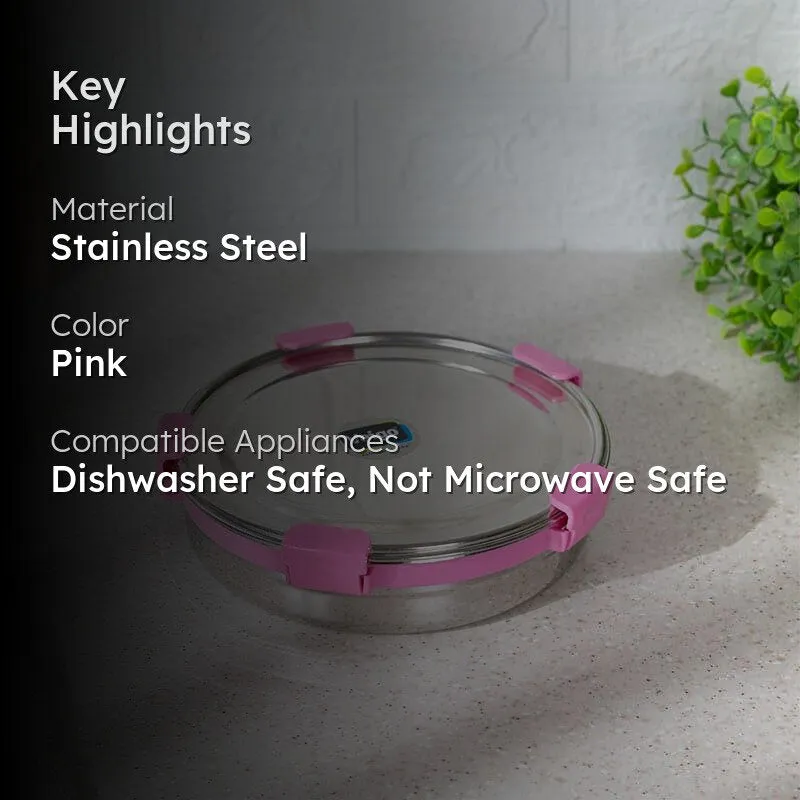 Clip Lock Lunch Box (875 mL) - Pink media 2
