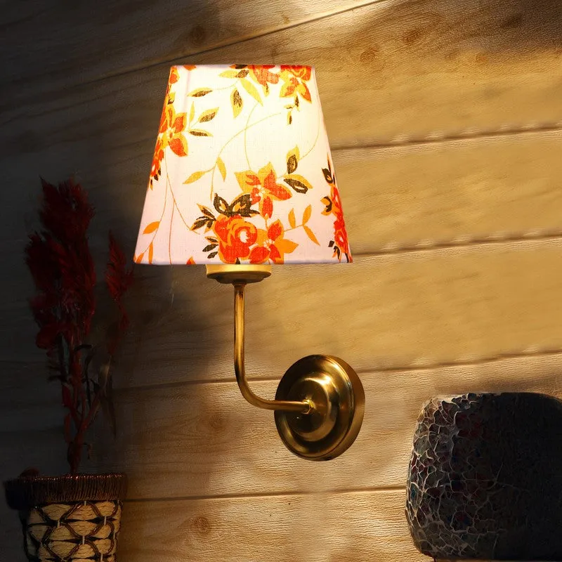 Floranira Fleur Cone Metal Wall Lamp - White,Orange media 4