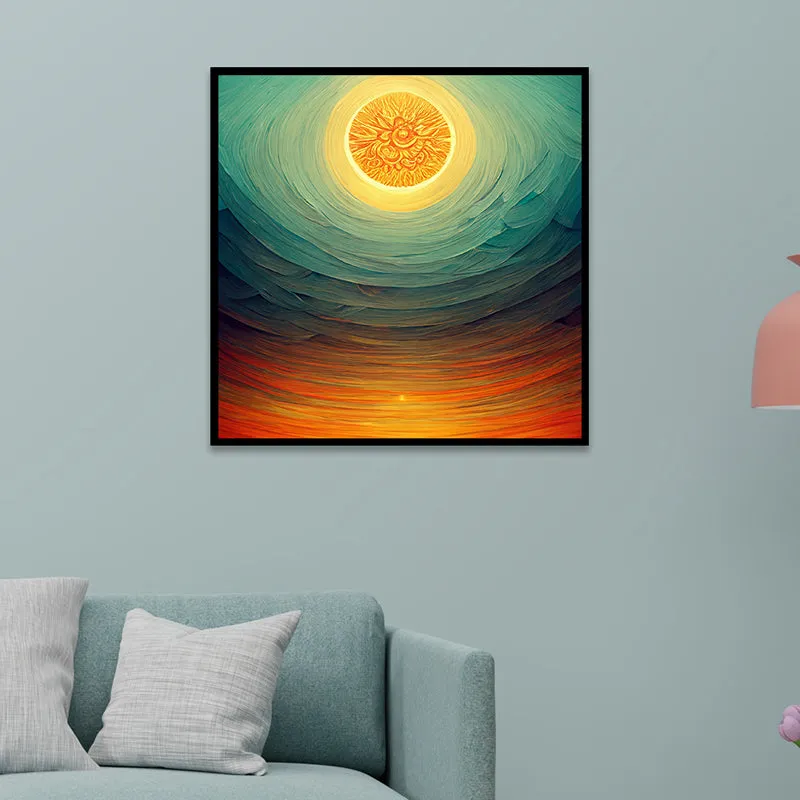 Sun Of Life Wall Art With Frame media 1