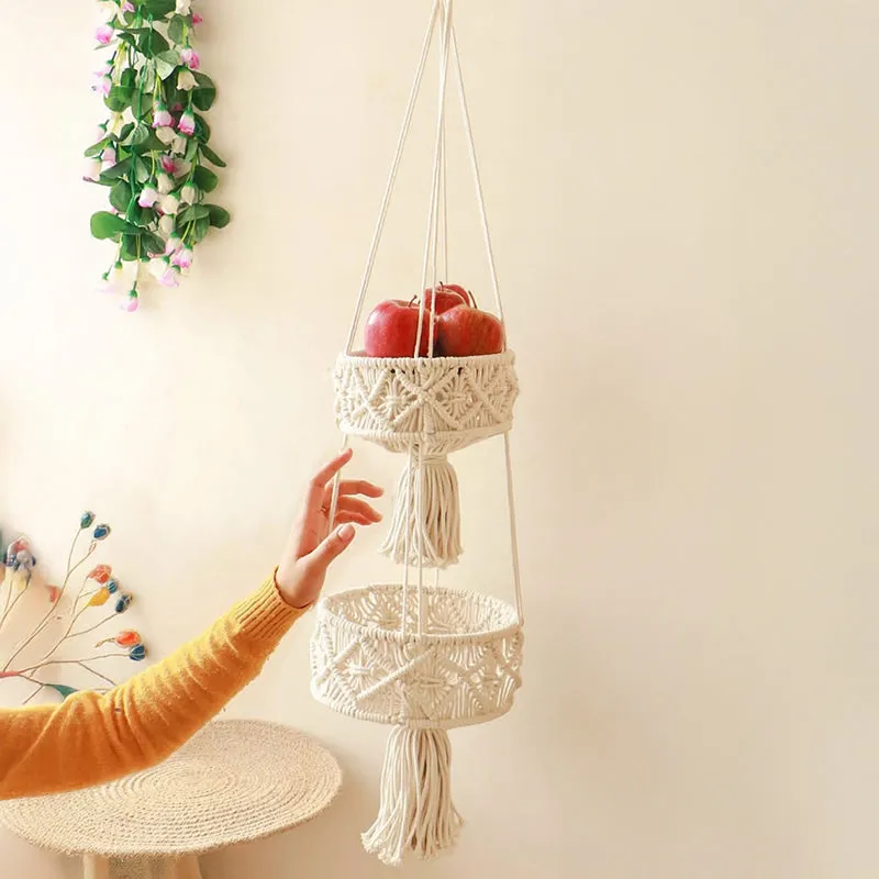 Hippie Glam Handcrafted (Cotton,Metal) Storage Basket media 1