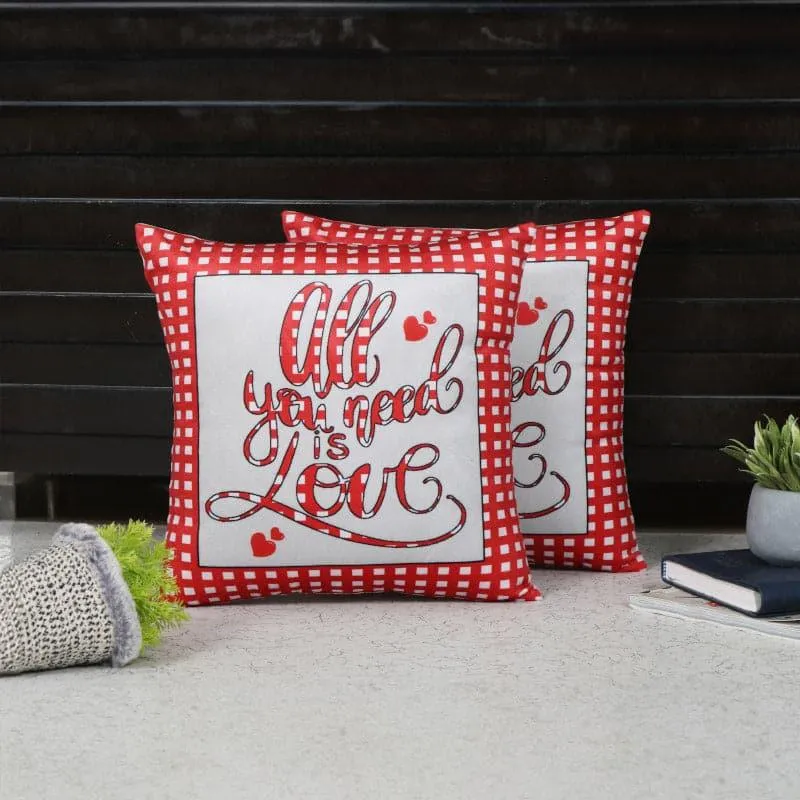 All You Need Is Love Cushion Cover - Set of Two media 1