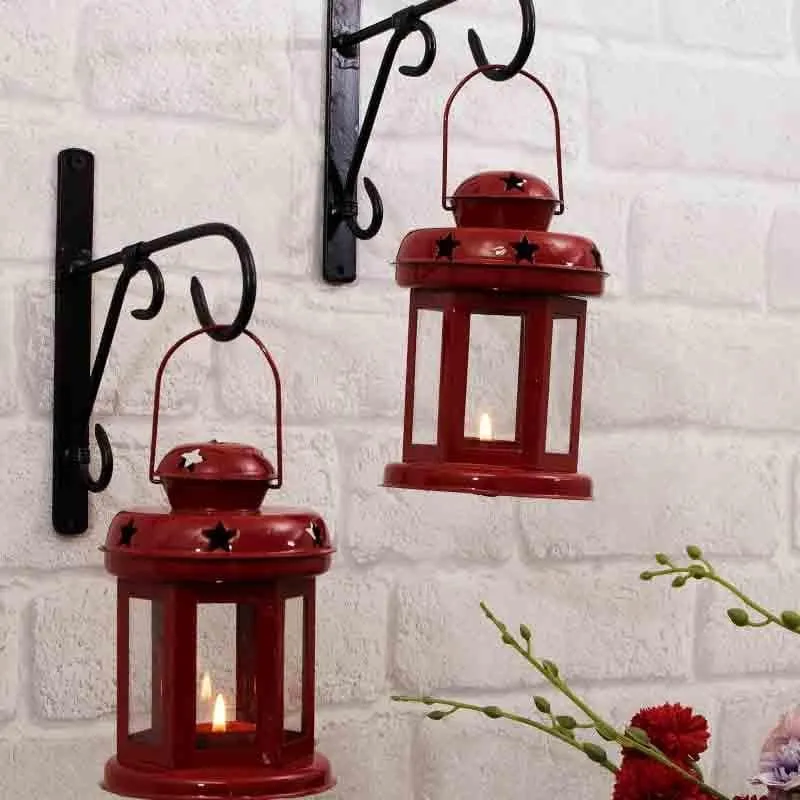 Lovestruck Lantern Tealight Candle Holder (Red) -  Set Of Two media 4