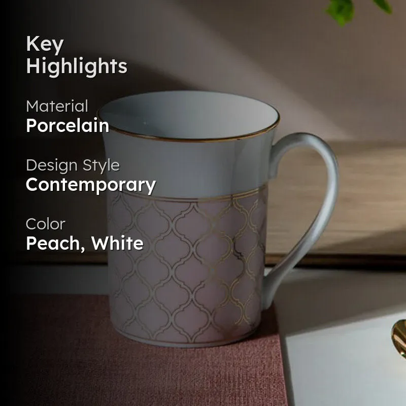 Noritake Eternal Palace Porcelain Coffee Mug (Peach) - 280 mL media 2