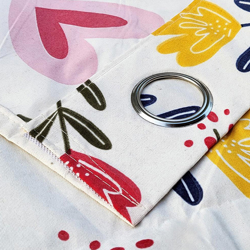 Love In Bloom Cotton Curtain - Set Of Three media 3