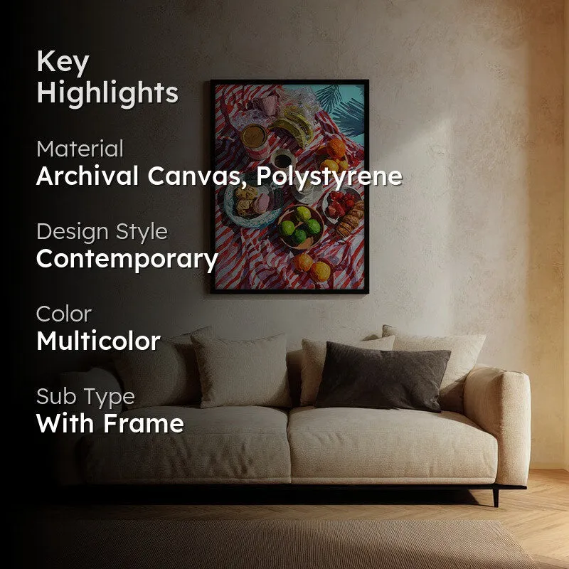 Berry Brunchscape Canvas Wall Painting - Black Frame media 2