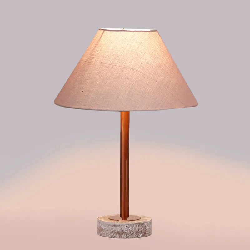 Cotin II Rodin Wooden Table Lamp - Grey,Copper,White media 5