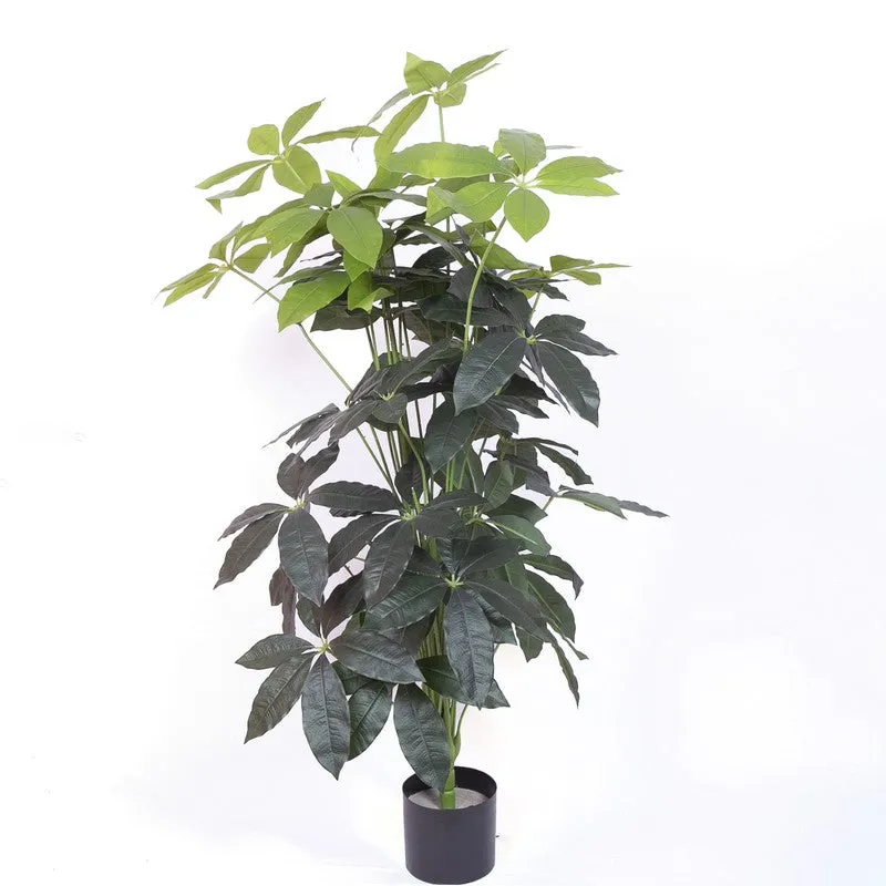 Pachira Artificial Plant With Black Plastic Pot media 4