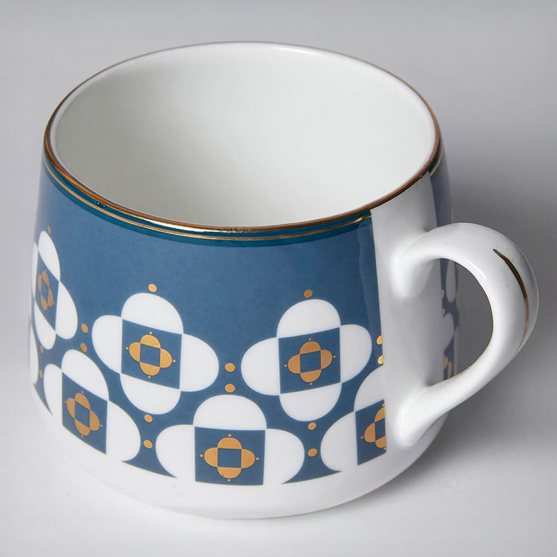 India Circus Rhapsody Bone Chine Cup And Saucer Set (220 mL Each) - Set of Four media 6