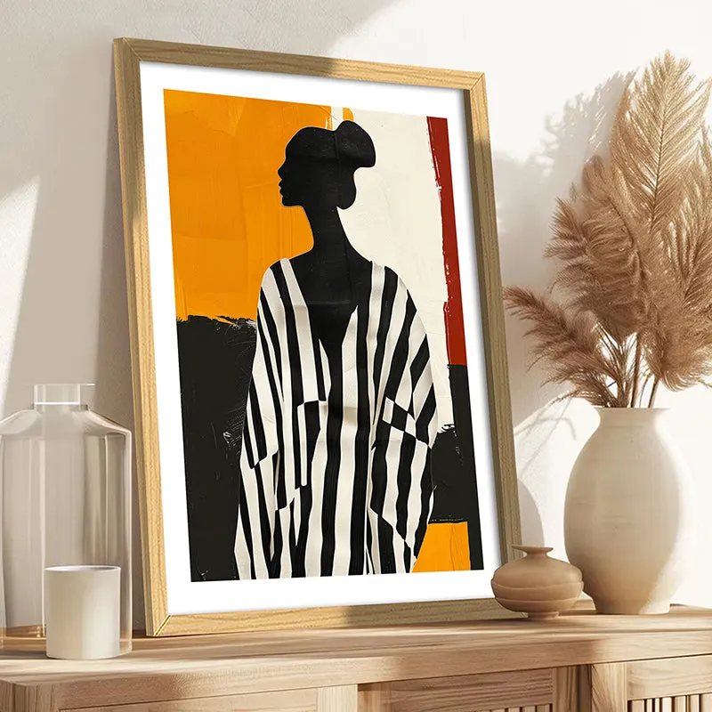 Striped Silhouette Wall Art media 1