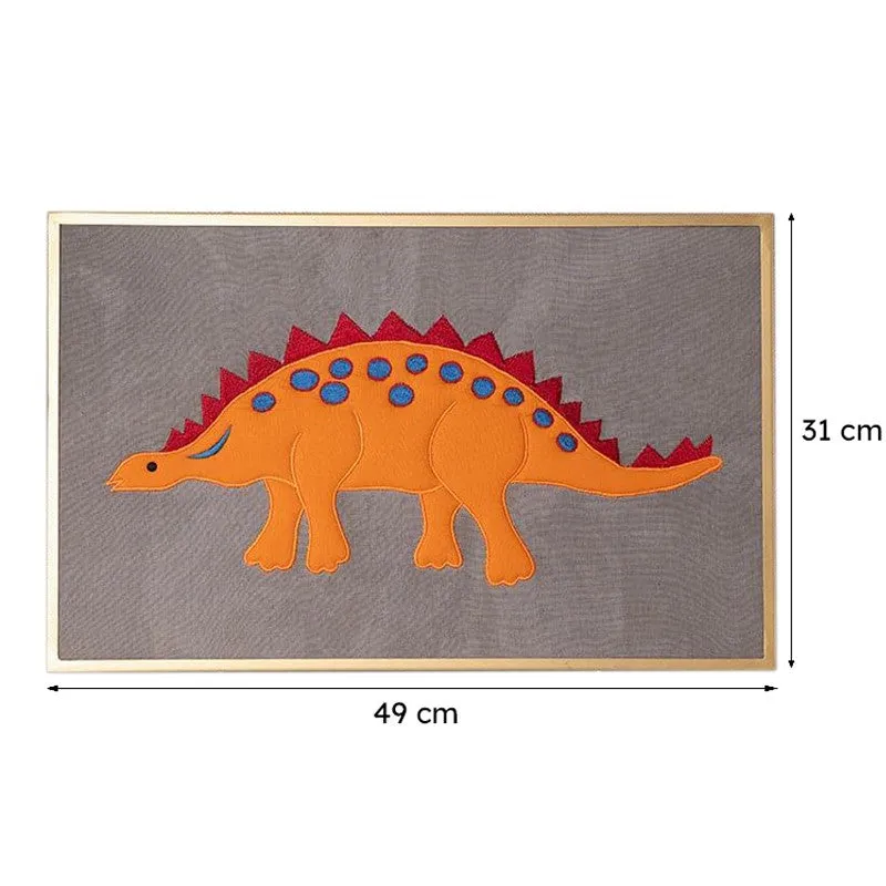 Stegosaurus Roar MDF & Fabric Wall Accent - Dino Buddies Collection media 6