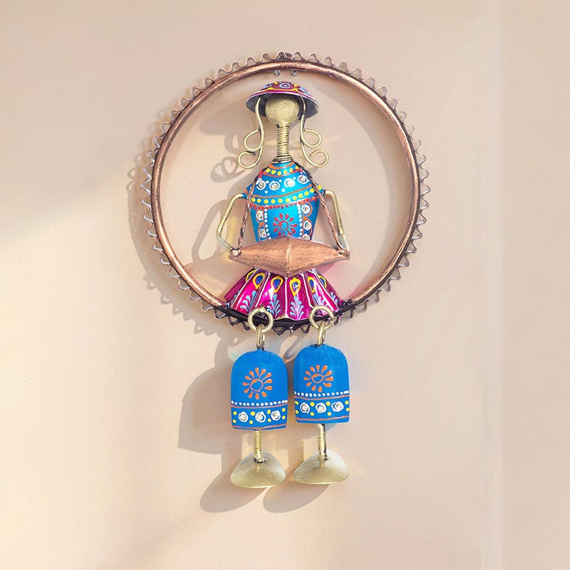 Doll Dhol Handcrafted Metal Wall Accent
