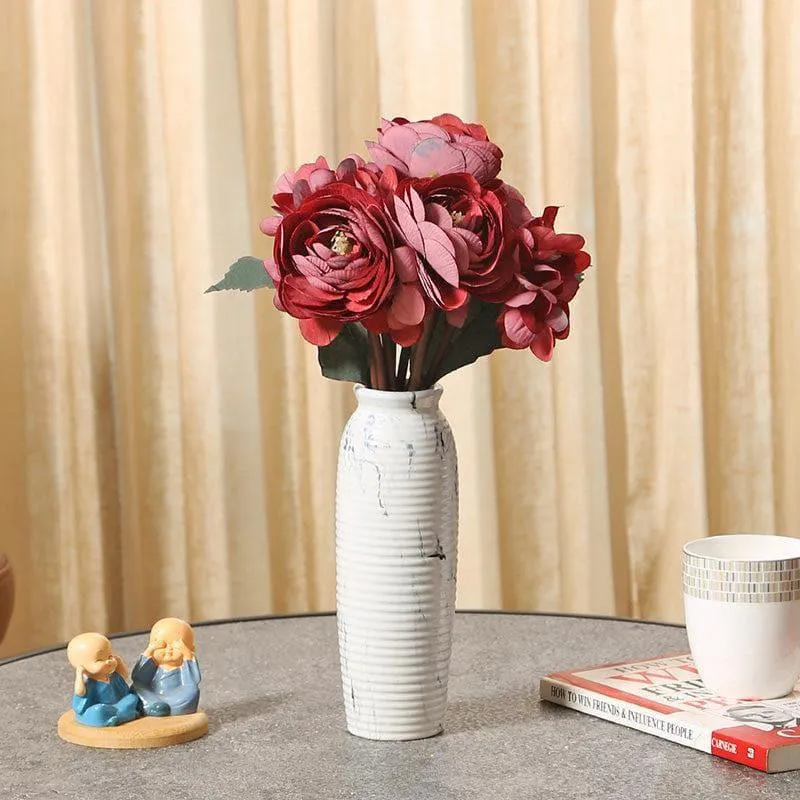 Faux Peonia Floral Bunch - Maroon media 1