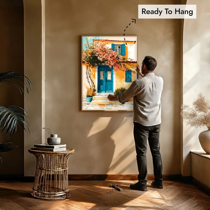 Serapha Canvas Wall Painting With Brown Frame media 8