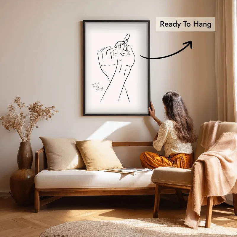 Intertwined Canvas Wall Painting With Black Frame media 7