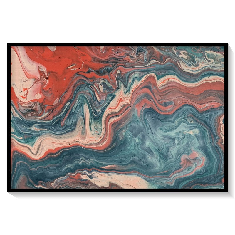 Subtle Abstract Art Canvas Painting - Black Frame media 8