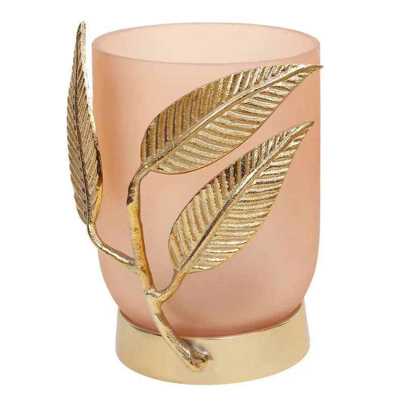 Gemma Glass Vase - Peach & Gold media 4